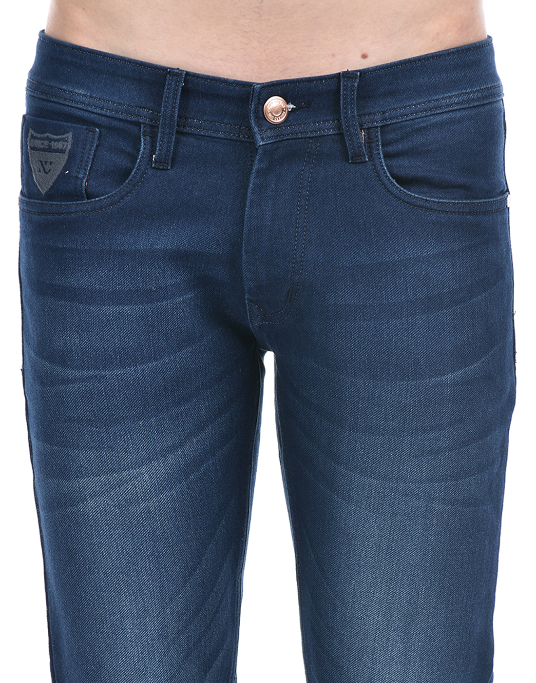 Numero Uno Men Solid Dark Blue Jeans